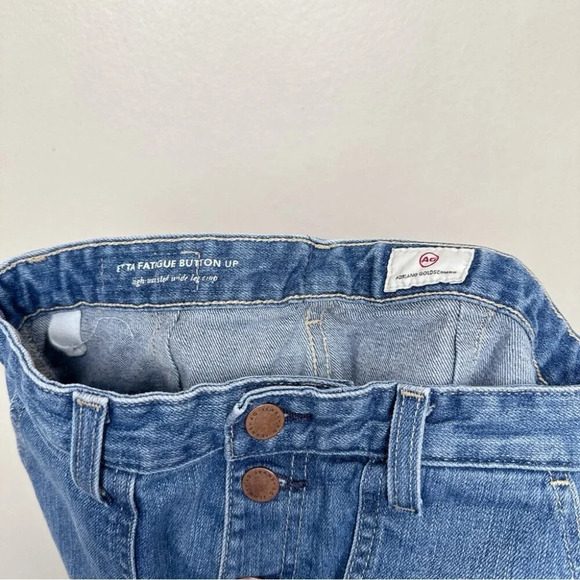 AG Womens 27R Etta Fatigue Button Fly Crop Flare Jeans - Picture 10 of 16